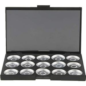 Zwarte Make-uppalet Lege Oogschaduw Blusher Case Cosmetische Collectie S