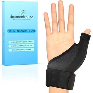 DAUMENFREUND© Premium duimbrace rechts en links - nieuw 2025 - duimspalk handrail duimorthese handbandage pols extra stabiel - orthese duimzadelgewricht bandage duim steun