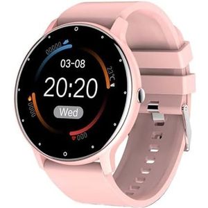 BW0223 Hartslag/bloed Zuurstof/bloeddruk Monitoring Bluetooth Smart Calling Watch, Color: Silicone Pink