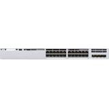 Cisco Catalyst 9300L Network Essentials Switch, C3, gemankeerd, 24 x 10/100/1000 (PoE+) + 4 x gigabit (monteerbare verbinding), rackmontage, PoE+ (505 W)