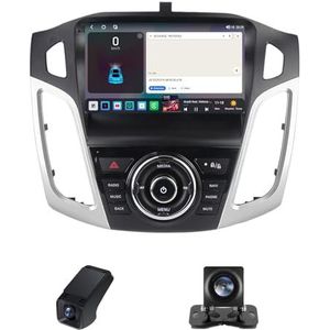 Android autoradio geldt voor Ford Focus 3 Mk 3 2011-2019Wireless Carplay Android Auto,9 inch 2.5D touchscreen auto radio met GPS navigatie stuurwiel afstandsbediening(NF-2)