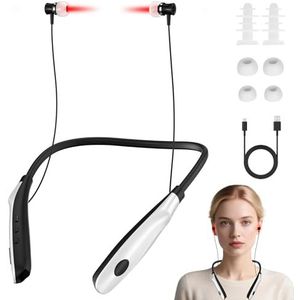 Relassy - Tinnitus Infrarood Oordopjes - Rood Licht Hoofdtelefoon - Vermindering Tinnituspijn