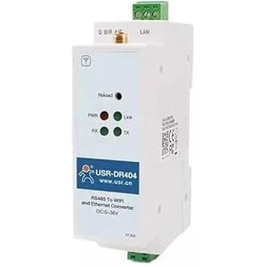 Lubeby Smart USR-DR404 Din Rail Modbus Gateway RS485 Serieel naar WiFi Ethernet Converter US Versie x 2 Sets