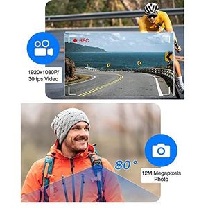 W4 Op het lichaam gedragen camera 64GB 1080P videocamera 950mAh batterij 5 uur video-opnamen Mini sportcamera met hoofdband(Only Camera)