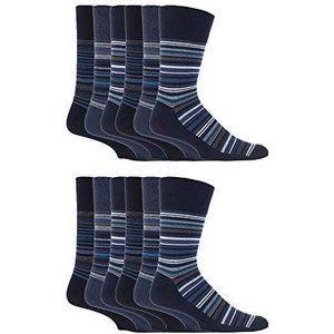 12 paar mannen zachte grip geen elastische sokken heren 6-11 uk, 39-45 eur, effen kleuren