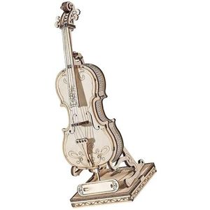 Mini-muziekinstrumentornamenten 3D Muziekinstrument Houten Puzzels Kit Model Cello Montage Puzzel Model Instrument