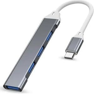 USB C HUB USB 3.0 HUB Type C 4 Poort Multi Splitter Adapter OTG Macbook HUB Pro 13 15 air Mi Pro for HUAWEI Computer Accessoires(Type-C Gray)