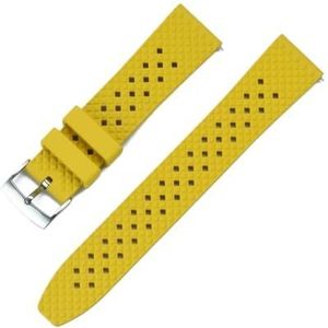 22 mm 20 mm riem geschikt for Samsung Galaxy Watch3 46 mm Gear S3 Frontier geschikt for Amazfit Bip Active2 armband FKM rubberen band geschikt for Huawei horloge Gt(Yellow,18mm)