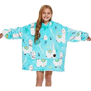 THREE POODLE Oversized Deken Hoodie, Sherpa Fleece Hooded Deken, Ultra Zacht Warm Draagbaar Deken Sweatshirt voor Vrouwen Mannen Volwassenen, Cadeau voor Dames