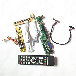 Voor M200RW01 V2 V3 T.V56 drive card board LCD panel monitor toetsenbord+Remote+Omvormer LVDS 2CCFL 30Pin HDMI VGA USB AV RF DIY kit (M200RW01 V2)