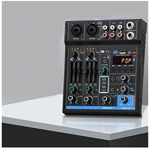 Audio DJ-mixer 4-kanaals studio USB-interface Mini-mixer Professi1le digitale draagbare mixgeluidskaart Bluetooth-compatibele functie Podcast-apparatuur