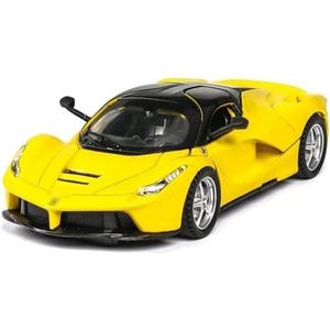 legering auto model speelgoed Voor VB32161 Open Deuren Met Licht En Geluid 1:32 Gegoten Auto Model Spelen Voertuig Legering Sport Indoor Speelgoed (Color : Yellow)