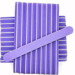 Nagelvijlen - Paarse Sponsnagelbuffervijltjes - 100 stuks - 100/180 grit