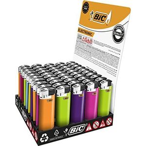 BIC Maxi Electronic Aanstekers, verschillende kleuren, tray met 50 stuks