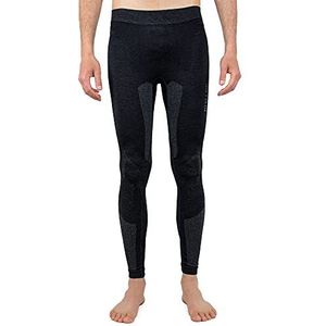 Merino & More Merino onderbroek heren - functioneel ondergoed merinowol - lang, zwart-grijs, L