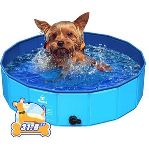 PawHut Hondenbad, hondenzwembad, badkuip, zwembad, waterbad voor honden, 120 x 30 cm