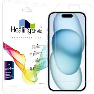 Healingshield Screen Protector Eye Protection Anti UV Blue Ray Film Compatible with Apple iPhone 15 [Front 1pc]