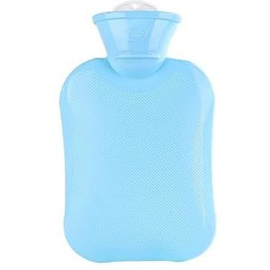 Warmwaterkruik Waterkruik, rubber, warmwaterkruik voor meisjes, draagbare dikke winterhandwarmer, waterfles beenwarmers warmwaterzak (500 ml blauw)