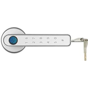 Slim slot Bluetooth-compatibel elektronisch deurslot USB-oplaaddeurknoppen Slot met 2 sleutels Hendelhandvatslot Keyless Entry for appartement(Silver NO Tuya)