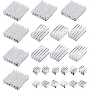 24 Stuk Heatsinks Voor Raspberry Pi 4 Model B, Raspberry Pi 4B Heatsink Kit Aluminium met Thermische Geleidende Plakband
