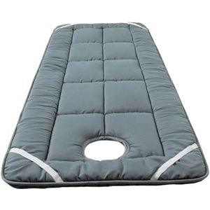 Matrasbeschermer Van Katoen Met Vierkante/ronde Kop, Antislip Spa-bedvulling, Zacht, Ademend Schoonheidsmassagematras For Salon, Spa En Massage(Grey,R 70x180cm)