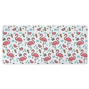 Zomer Flamingo Ananas Print Bureau Pad Protector Muismatten Kantoor Tafel Mat Grote Muismat Antislip Laptop Pad