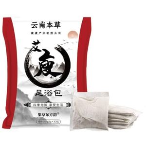 Voetverzorging Voetontspanning Alsempoeder Voetbadzakjes voor Voetmassage en Vermoeidheidsverlichting, 30 Zakjes(Artemisia argyi,1 bag)