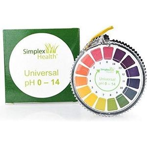 SimplexHealth PH-indicator Lakmus-test papierstrook, 0-14 voor water, urine en speeksel, 5 meter