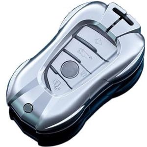 Sleutelbehuizing Zinklegering Zilver/space Grijs Autosleutel Geval Keyless Cover Sleutel Shell Voor BMW 2 3 4 5 Serie X1 X3 X4 X5 X7 G30 G05 Auto Accessoires Autosleutelhoesje(1 UK)