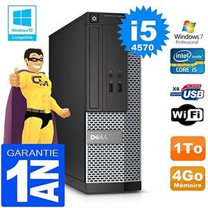 Dell PC 3020 SFF Core I5-4570 RAM 4 GB harde schijf 1 TB DVD-brander WiFi W7 (gereviseerd)