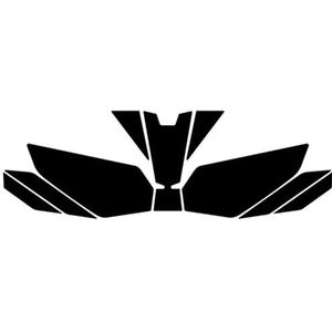 Brandstoftanksticker Motorfiets Anti Slip Stookolie Tank Pad Side Knie Grip Protector Decal Sticker Pads Voor Kawasaki Voor Ninja 400 Decals(ZWART)