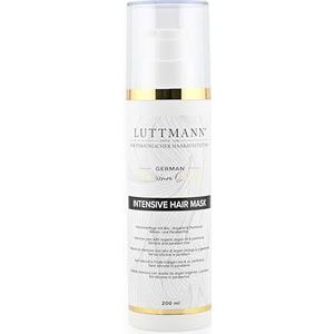 LUTTMANN® Intensive Hair Mask 200 ml - Haarmasker met organische arganolie & panthenol - Siliconen- en parabenenvrij - Voor pruiken van echt haar, extensions en natuurlijk haar - Made in Germany