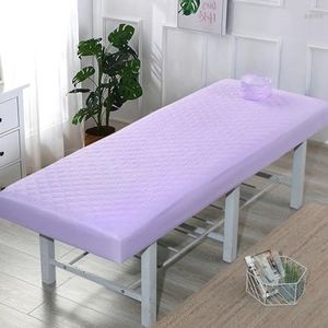 Beauty Bed Cover, Elastische Wasbare Massagebedhoes, Beautybedhoes Met Gezichtsgat, Zachte Wasbare SPA-massagetafel, Gezichtshanddoek, Geschikt For Salons En SPA's(Light Purple,R70x185cm)