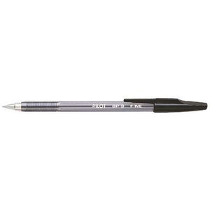 Pilot BP-S-F balpen, smal, zwart, 3 stuks