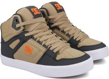 DC Shoes - Pure High-Top - Sneakers - Grey/Bruin/Oranje
