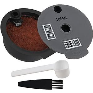 Herbruikbare koffiecapsules, compatibel met Bosch-s Tassimo-machines, navulbare koffiefilter, koffiepads met leesbare streepjescode (180 ml)