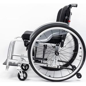 KXPSWGE Lichtgewicht opvouwbare zelfrijdende rolstoel, sport- en vrijetijdsrolstoelen voor volwassenen, Quick Release wielen, draagbare transportrolstoel (B, zitbreedte 38 cm)