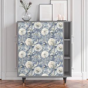 Behang Blauwe Paardebloem Schil en Stok Zelfklevend Behang voor Woonkamer Badkamer Slaapkamer Art Deco Muur Papier Keuken Wallpapers Verwijderbaar 40x120cm/2 rol