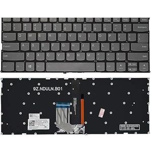 Amerikaans/Russisch voor V720-14 7000-13 voor IdeaPad 320S-13IKB 720S-13ARR 13IKB 14IKB Laptoptoetsenbord met achtergrondverlichting(US Grey Light DEL)
