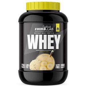 #HIRO.LAB Instant Whey Protein 2000g - Whey Protein Concentrate Powder - Shake voor spiermassa - Glutenvrij - Vetarm (Banaan)