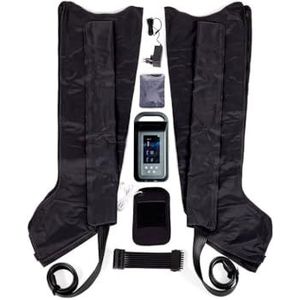 Habys Pro 8 – lymfedrainageapparaat met 8-kamer beenmanchetten XXL, draagbaar pressotherapieapparaat met warmte-koude-therapie, incl. luchtslangen en tas