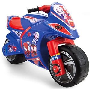 INJUSA - Motorfiets Ride-on Spidey XL Niet-elektrishe met Officiële Merklicentie Aanbevolen voor Kinderen +3 Jaar met Brede Wielen en Transportgreep