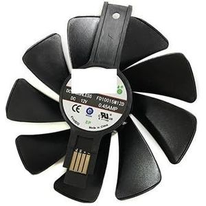 FD10015M12D, CF1015H12D, GPU-koelerventilator voor Sapphire RX580 RX480 RX470 RX570 RX 580 480 470 570 voor NITRO, videokaartkoeling(Black FD10015M12D)