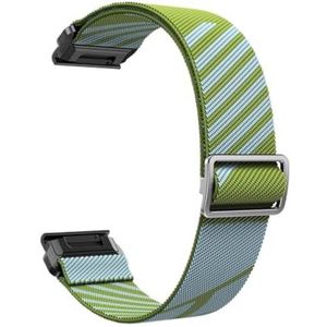 22 mm elastische nylon band geschikt for Garmin Fenix ​​5 6 7 Quick Fit riem geschikt for Instinct/Forerunner 965/955/Approach S62 horlogeband armband (Color : Grey Green, Size : 22mm)