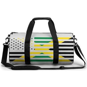 Jamaica Amerikaanse Vlag Grote Sporttas Lichtgewicht Carry On Duffel Bag Met Compartimenten Tote Bag Reizen