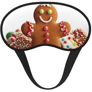 Gingerbread Man Candy Slaapmasker voor zijslaper, lichtblokkerende nachtmaskers voor slapen oogmasker voor vrouwen mannen oogbedekking zachte comfortabele oogschaduw voor reizen, dutje