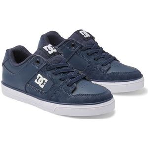 DC Shoes Pure elastische sneakers voor jongens, Navy Wit, 36.5 EU