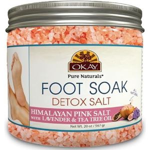 OKAY Pure Naturals Voet Scrub Polijsten Himalaya Roze Zout & Lavendel, 20 Ounce, 0,56 kg