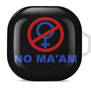 NO MA'AM Oordopjes Hoesje Compatibel met Samsung Hard Shell Beschermhoes Wit-Stijl