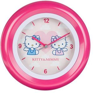 Hello Kitty Kinderwandklok analoog roze HK28-5, roze